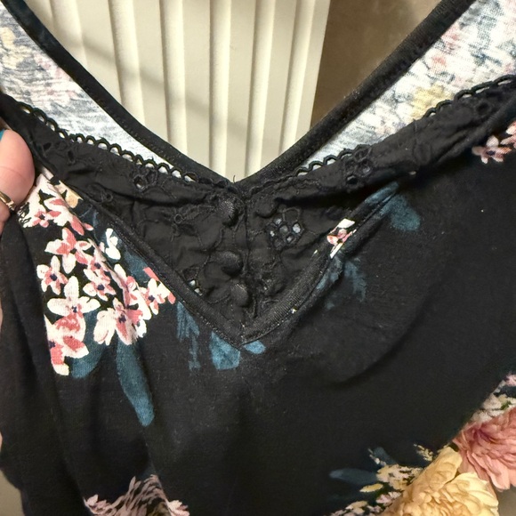 Maurices Black Floral Lace Top - Picture 3 of 3